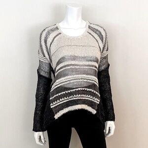 HELMET LANG Knitted Silk and Alpaca-Blend Sweater